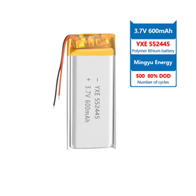 3.7 V Li-ion Battery 552445-600mah